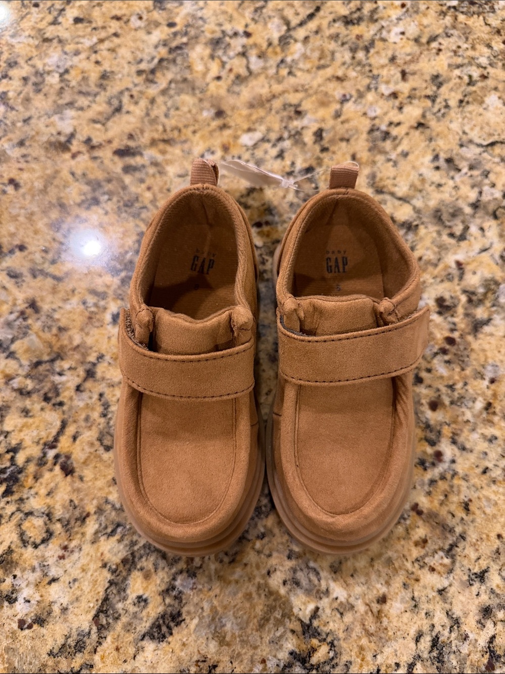 GAP Kids Brown Suede Velcro Slip-On Shoes
